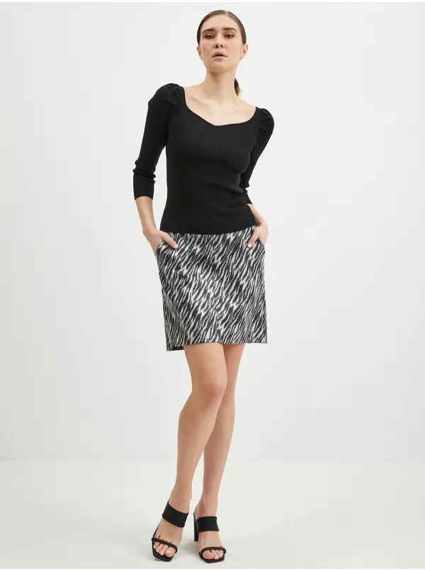 Orsay Orsay Black Women's Ribbed Sweater - Women's