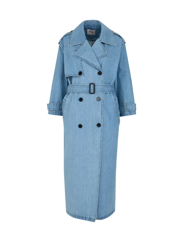 Orsay Orsay Blue Women's Denim Trench Coat - Women