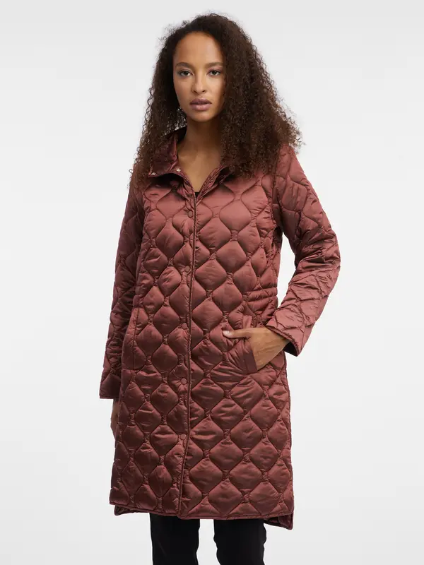 Orsay Orsay Brown Women's Lightweight Quilted Coat - Women's