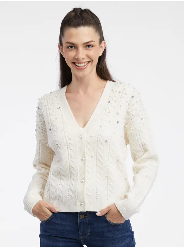 Orsay Orsay Cream Women's Cardigan - Women's