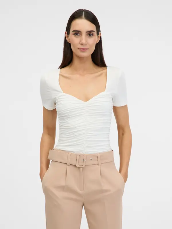 Orsay Orsay Cream Women's Short Sleeve T-Shirt - Women's