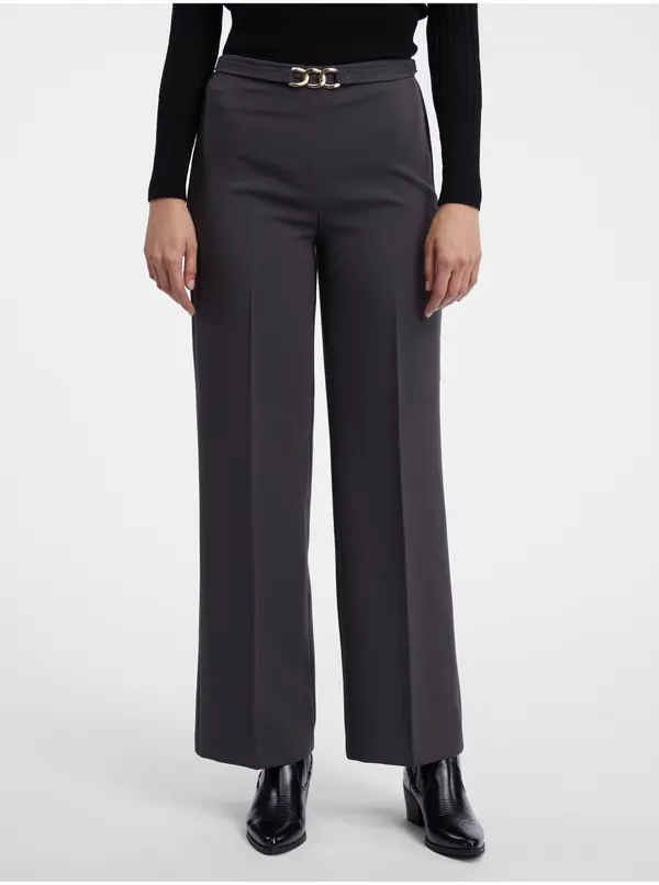 Orsay Orsay Dark Grey Women's Trousers - Ladies