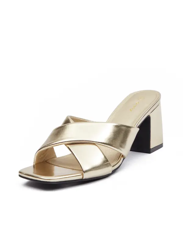 Orsay Orsay Gold Women's Heeled Slippers - Women's