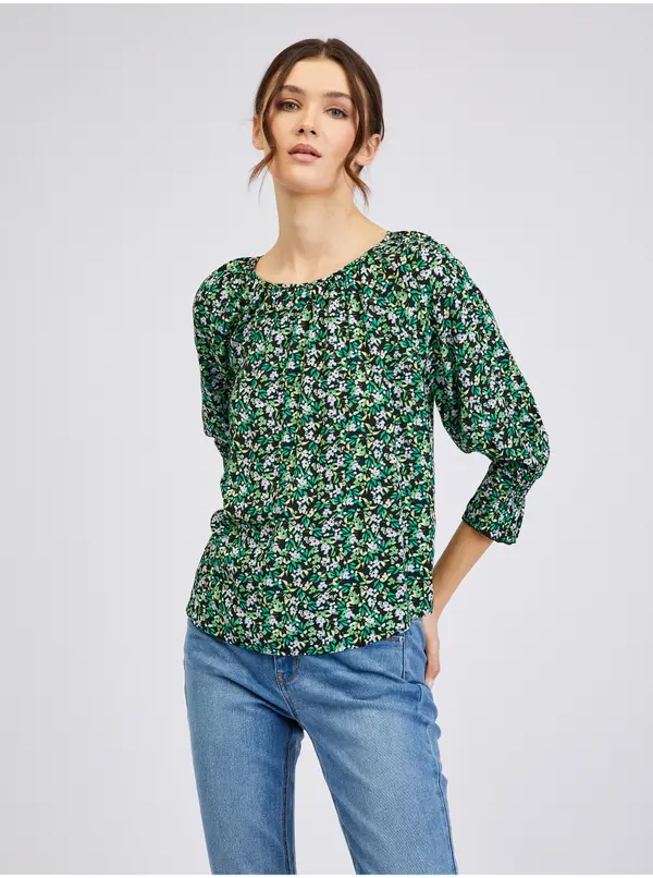 Orsay Orsay Green Women's Patterned Blouse - Women's