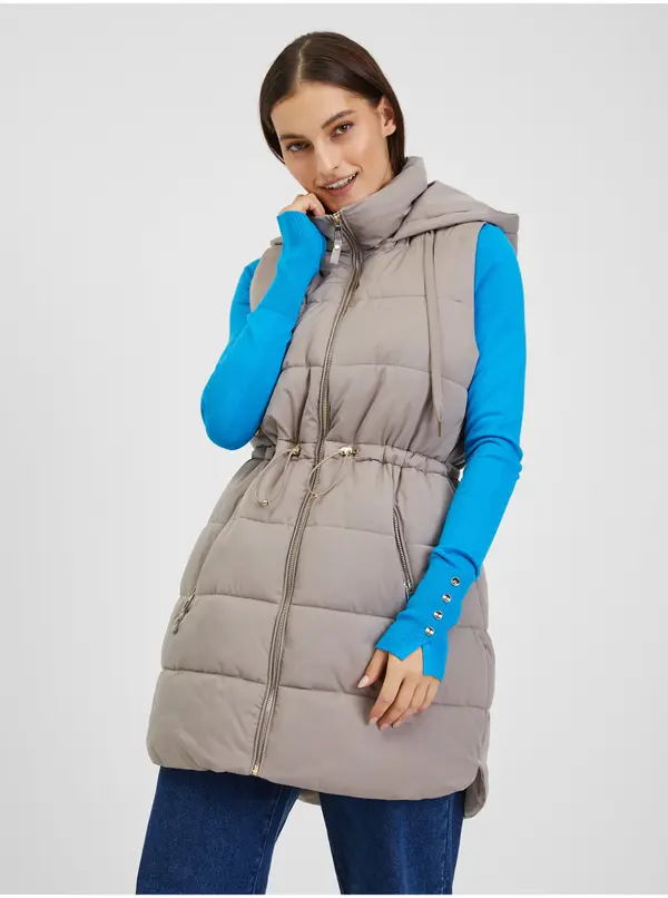 Orsay Orsay Grey Ladies Quilted Vest - Ladies