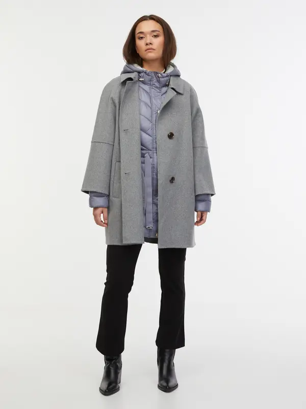 Orsay Orsay Grey Women's Wool Coat - Women's