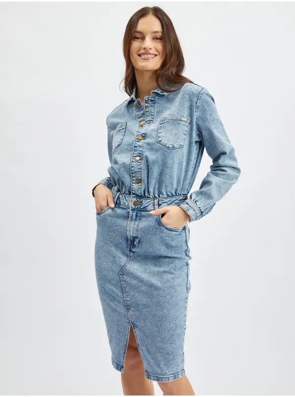 Orsay Orsay Light blue denim dress - Women