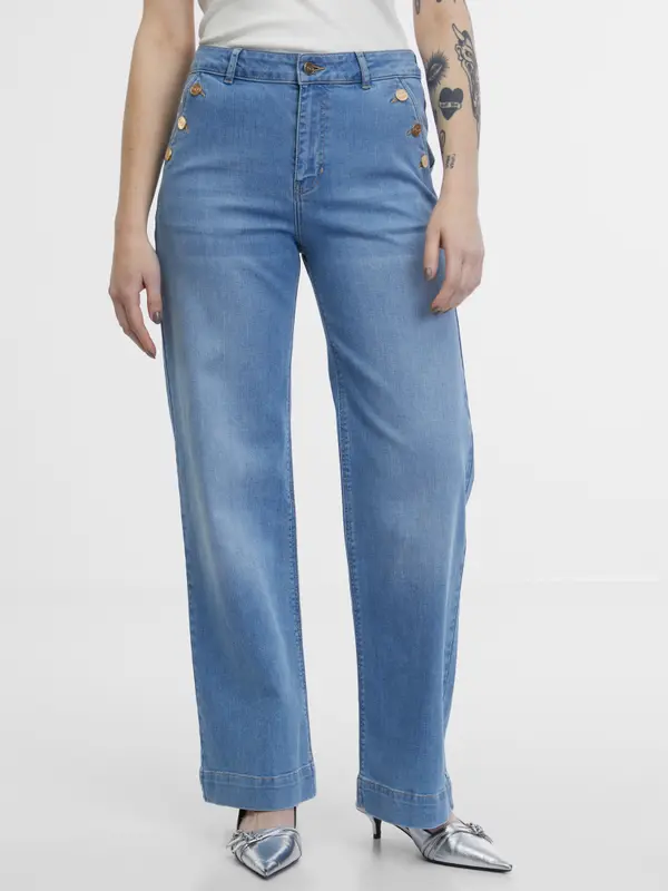 Orsay Orsay Light Blue Women's Wide Jeans - Women's
