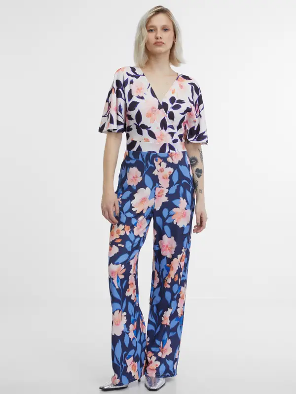 Orsay Orsay Navy Blue Women's Floral Jumpsuit - Women's