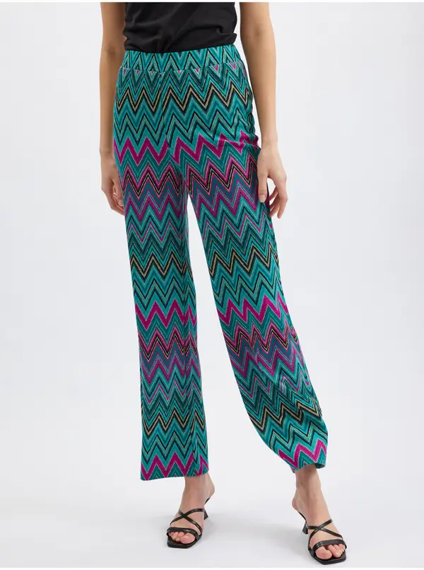 Orsay Orsay Pink & Green Women's Patterned Trousers - Women's