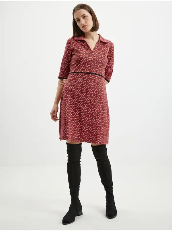 Orsay Orsay Pink-Red Women's Patterned Dress - Women's