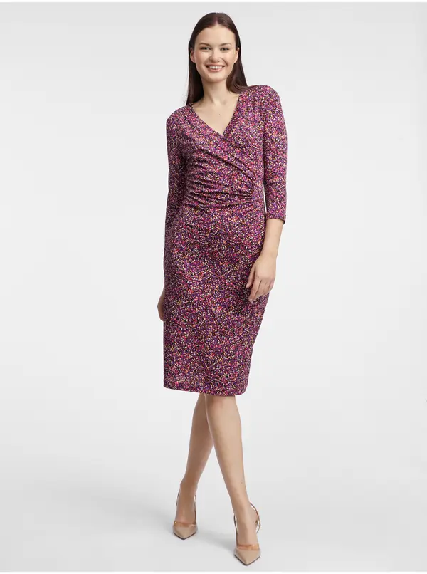 Orsay Orsay Purple Women's Patterned Sheath Dress - Women's
