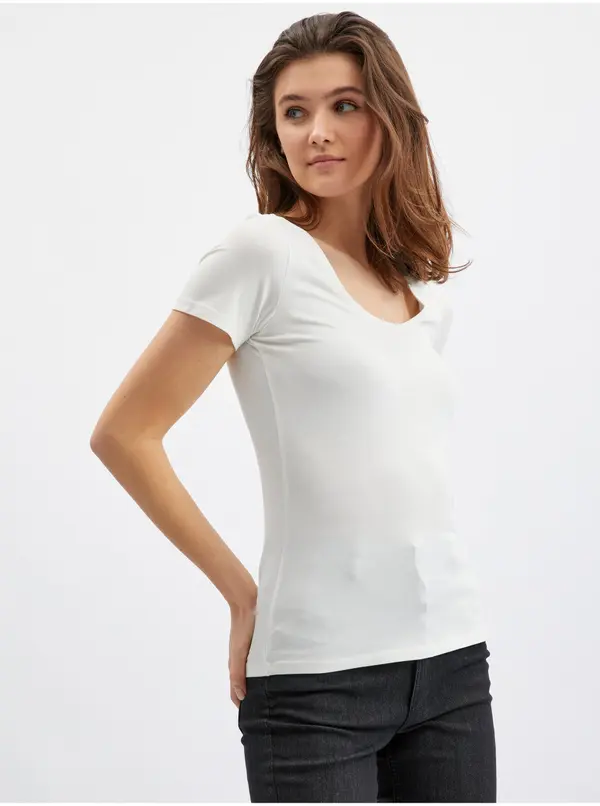 Orsay Orsay White Women's Basic T-Shirt - Women's