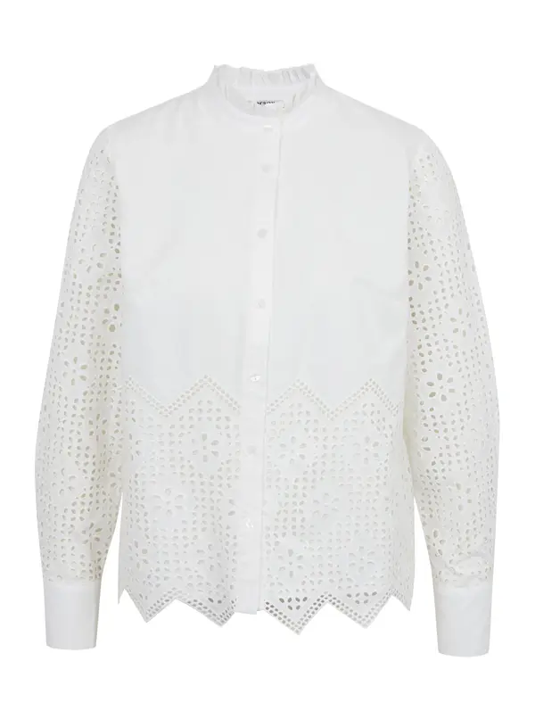 Orsay Orsay White Women's Blouse with Decorative Details - Women's