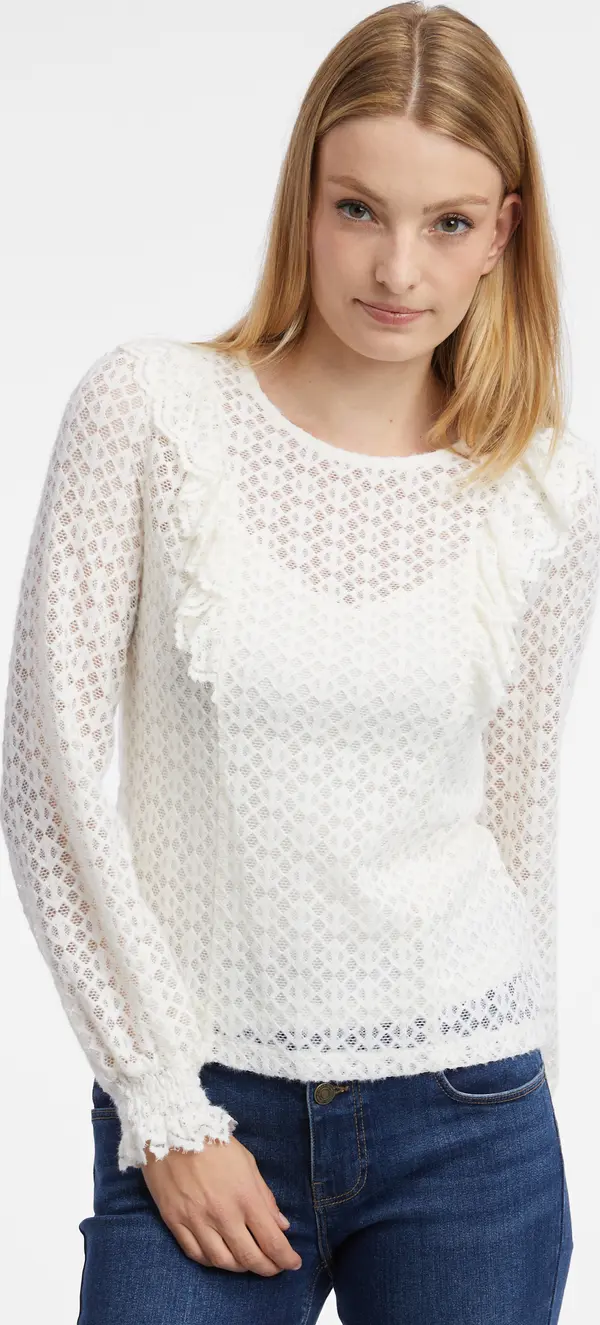 Orsay Orsay White Women's Patterned Blouse - Women's