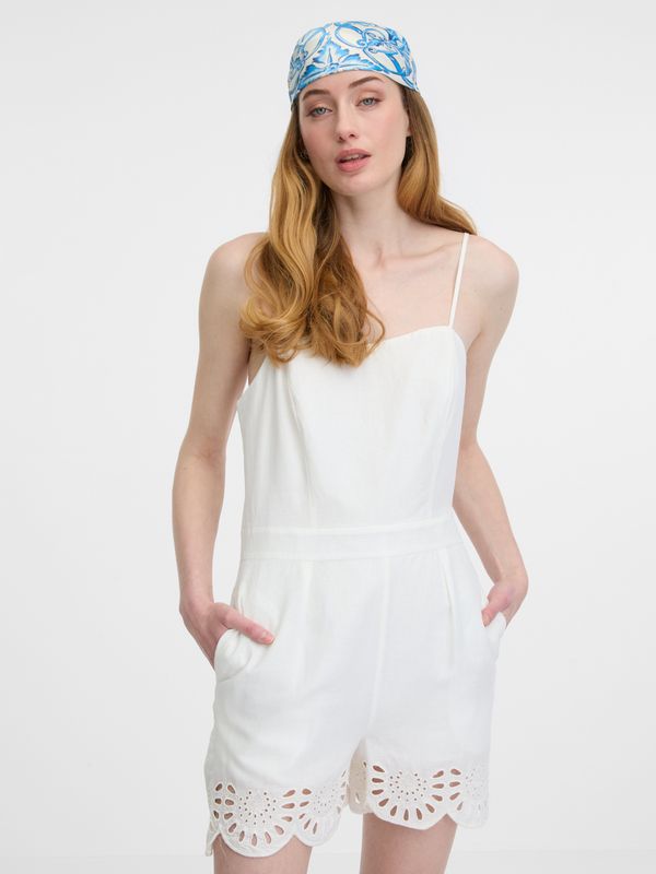 Orsay Orsay White women's short jumpsuit - Women's