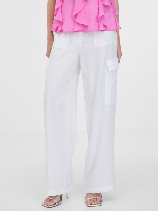 Orsay Orsay White women's wide trousers - Women's
