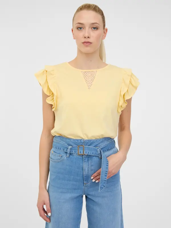 Orsay Orsay Yellow Women's Short Sleeve T-Shirt - Women's