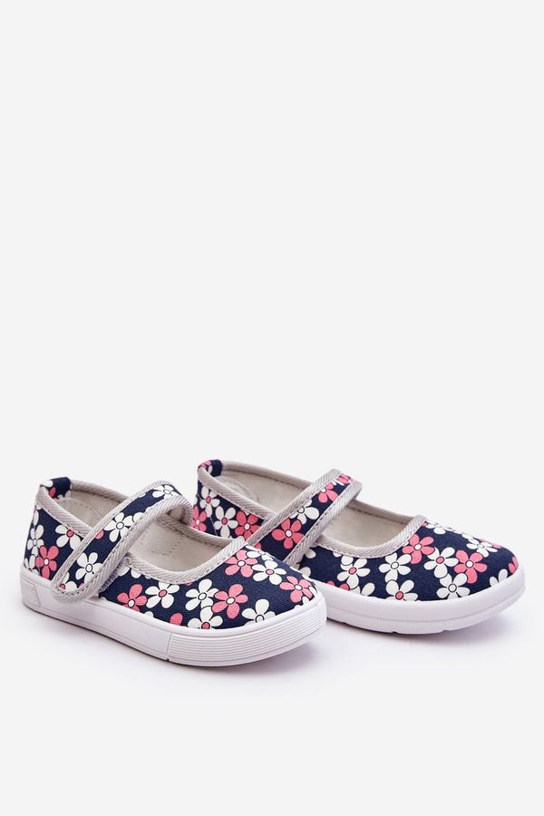 PA1 PA1 Children's ballerinas in flowers navy blue-Grey Noah