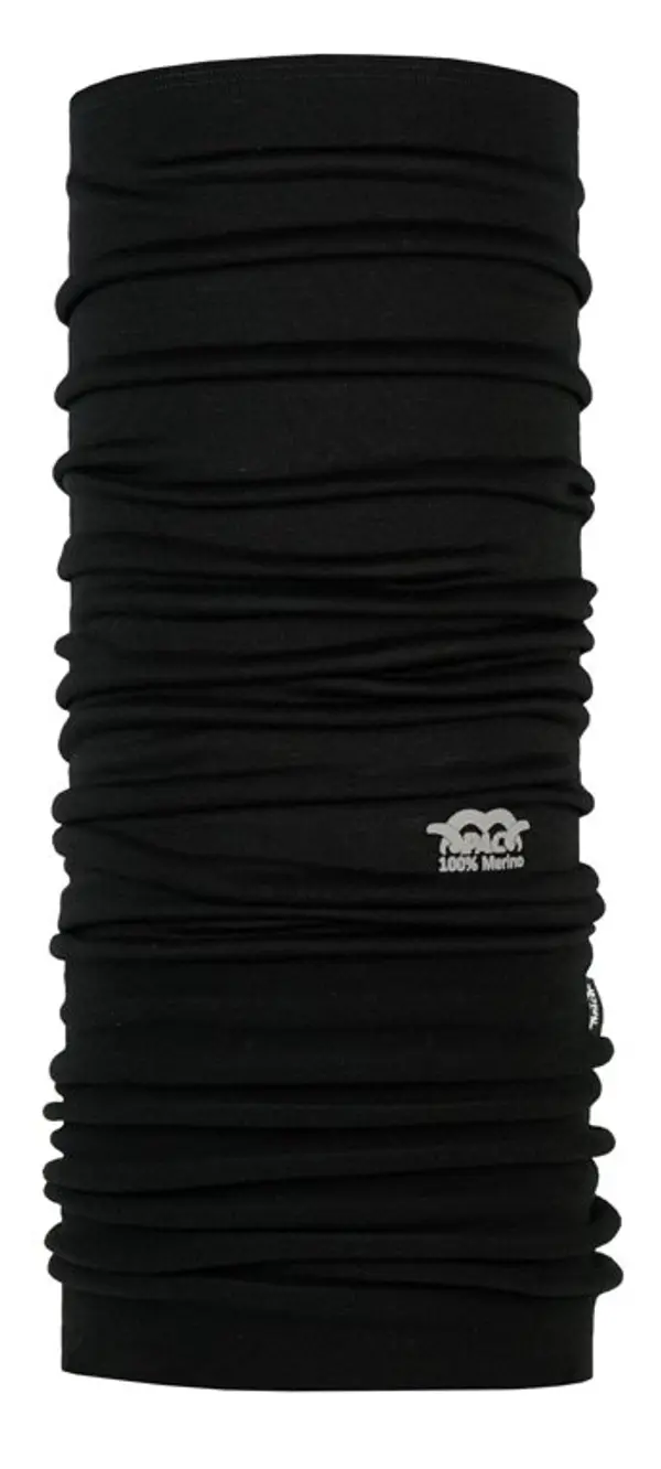 PAC PAC MERINO FLEECE Total Black Neck Warmer