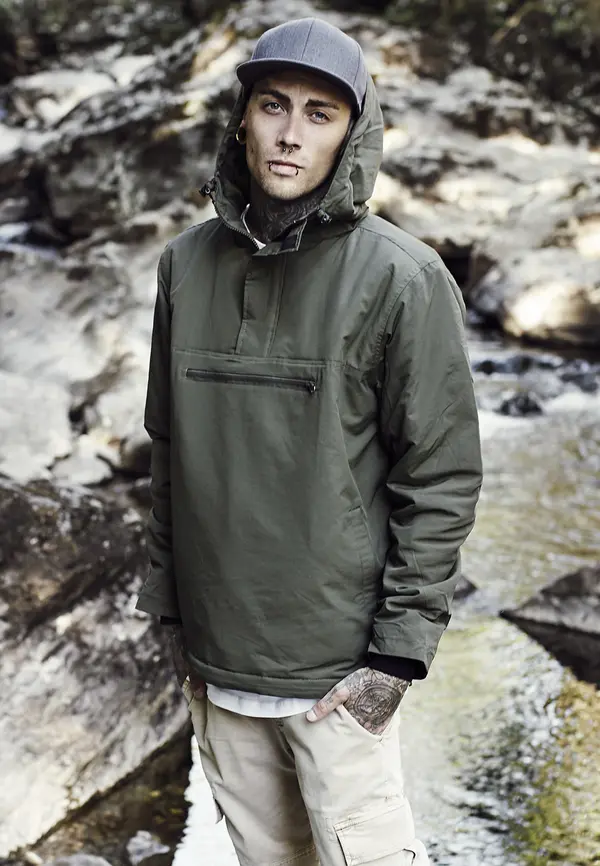Urban Classics Padded Jacket Pull Over Olive