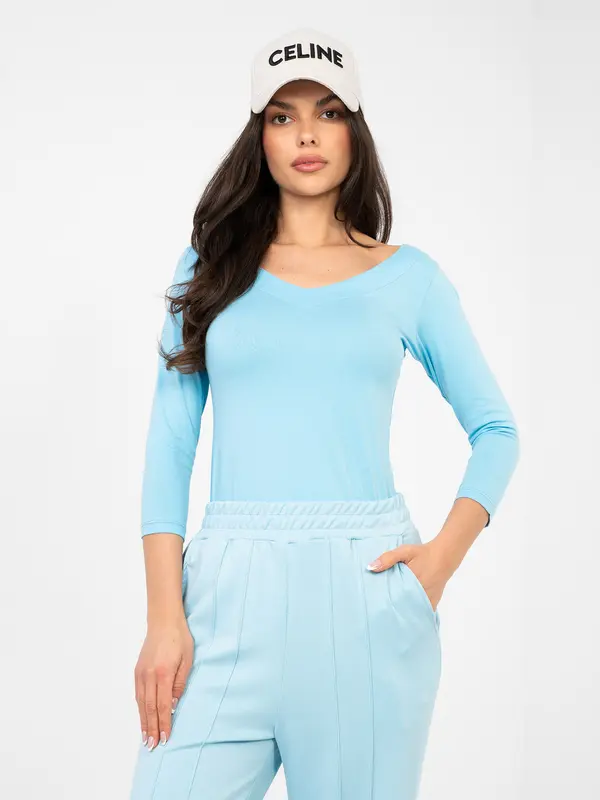 RUE PARIS Pastelno plava bluza RUE PARIS