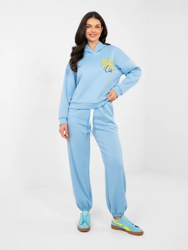 RUE PARIS Pastelno plavi set s natpisom