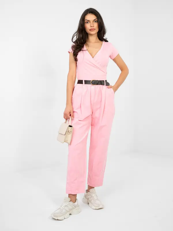 Italy Moda Pastelno ružičaste hlače MI-SP-2690