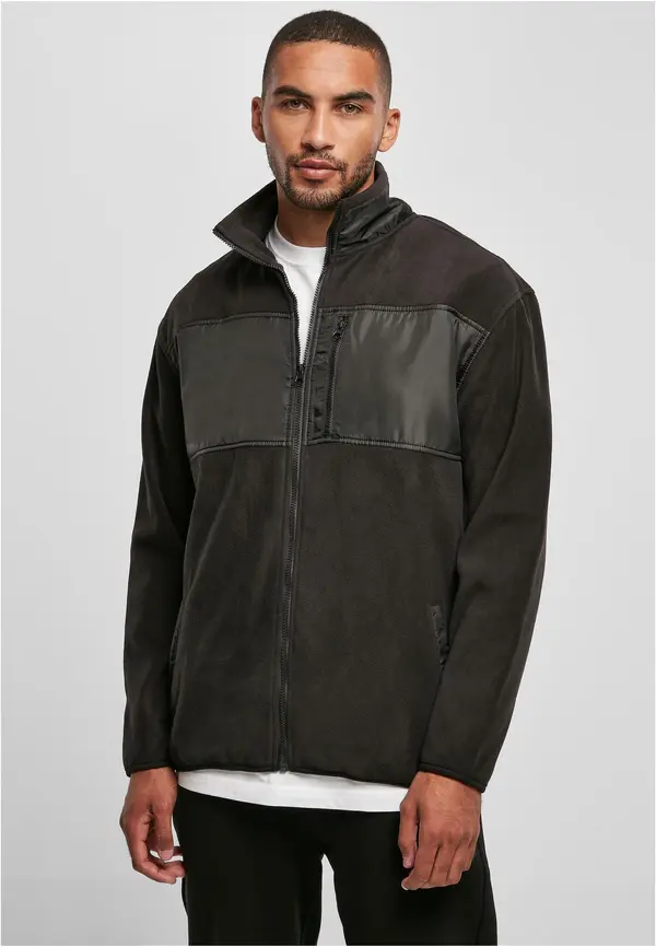 Urban Classics Patched microfleece jacket black