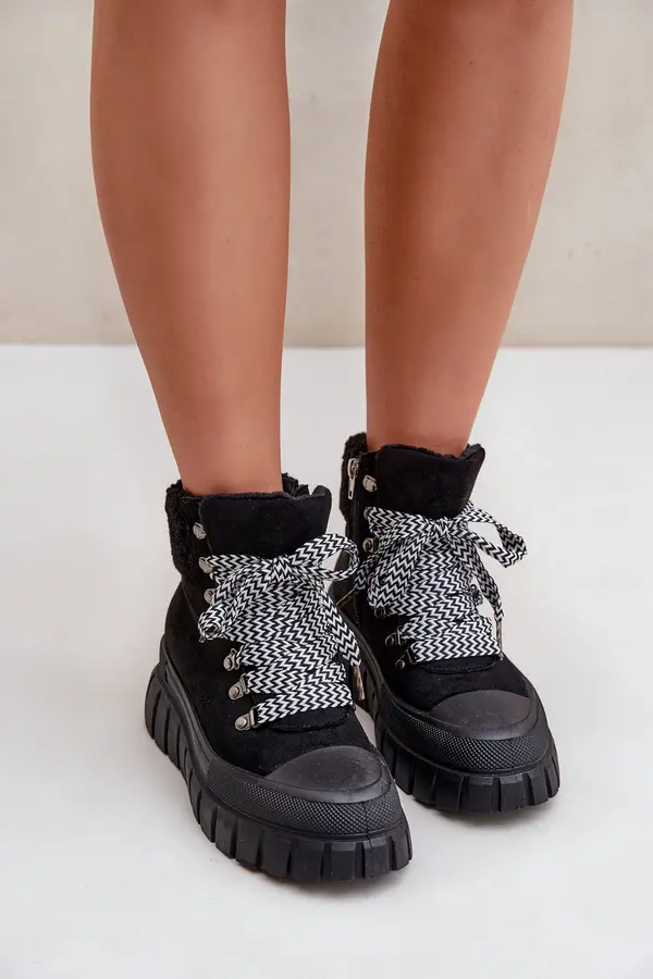 EVENTO PE1 Women's Insulated Ankle Boots Platform Black Alcyhen