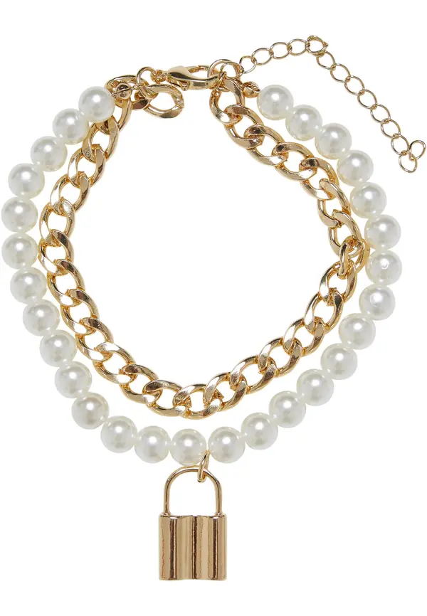 Urban Classics Pearl Layering Bracelet - Gold Colors
