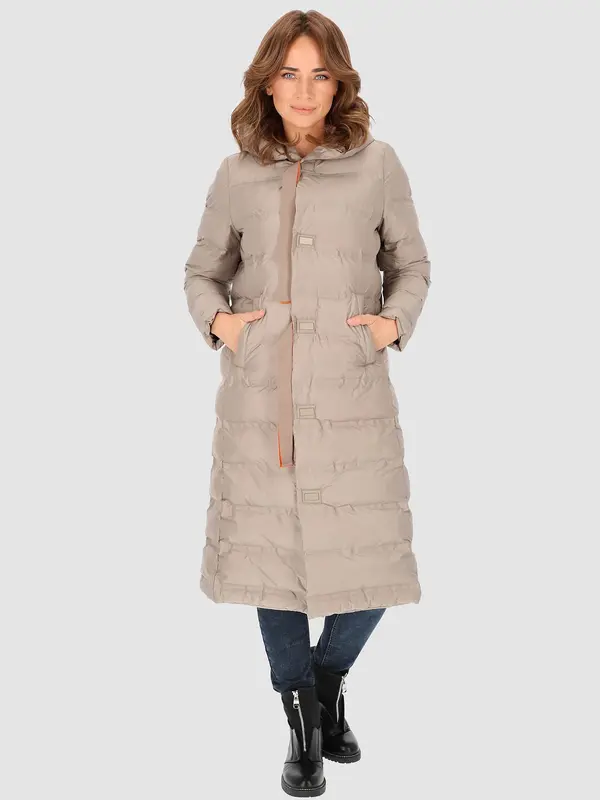 PERSO PERSO Woman's Long insulated women's coat with a hood