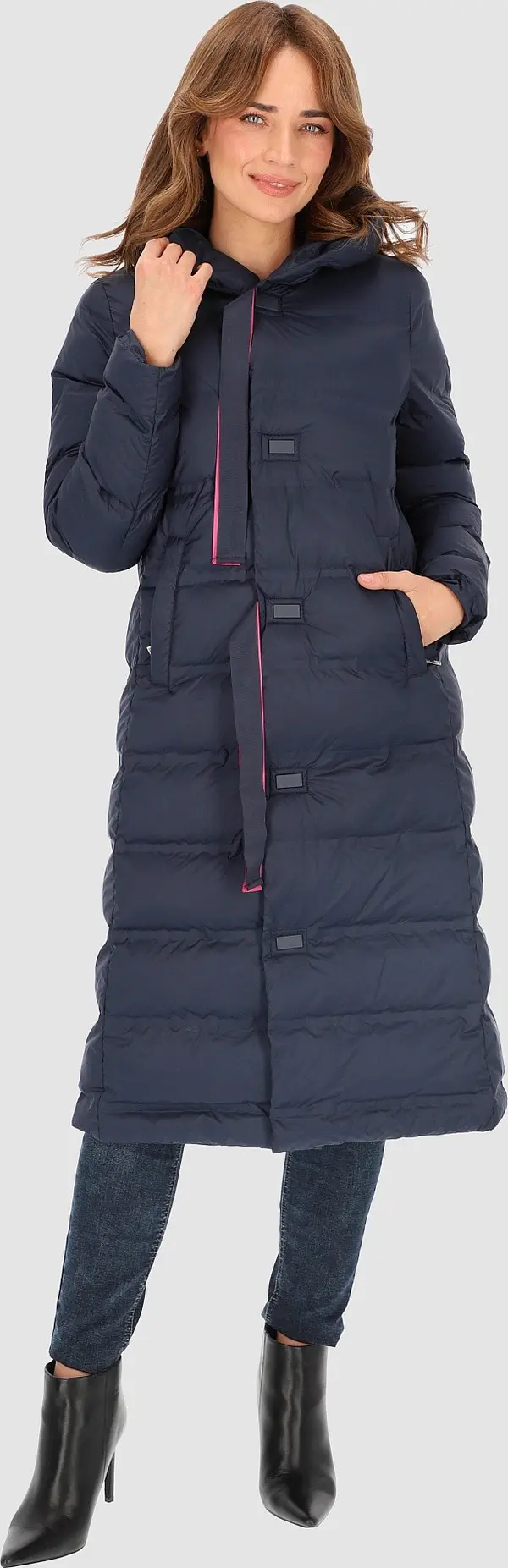 PERSO PERSO Woman's Long insulated women's coat with a hood