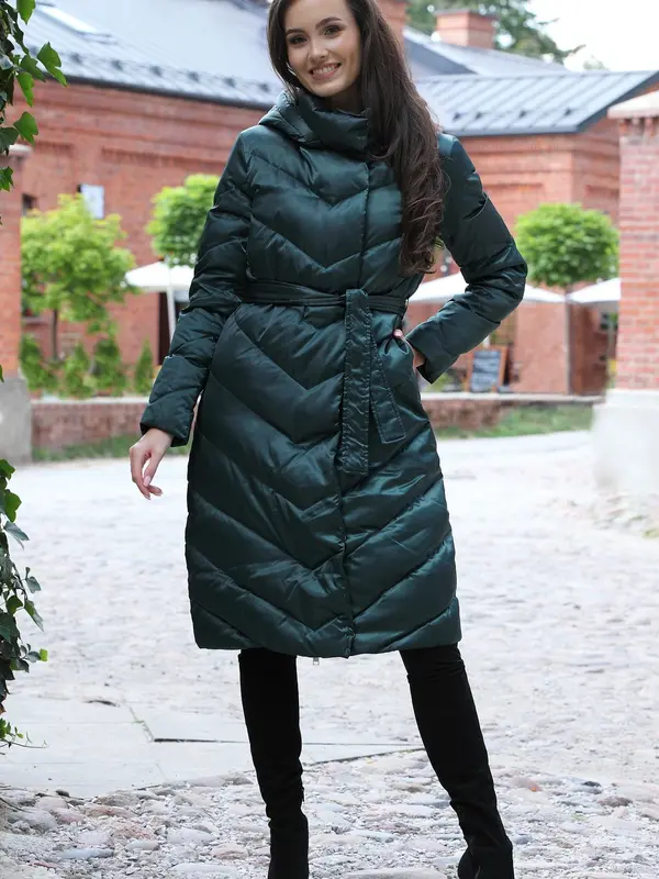 PERSO PERSO Woman's Long tied down coat for women