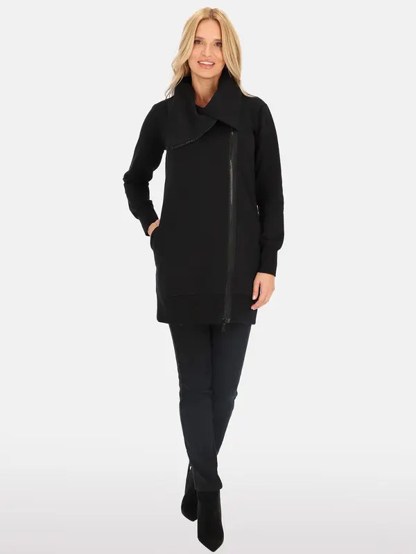 PERSO PERSO Woman's Women's transitional knitted jacket with a zipper ,  color