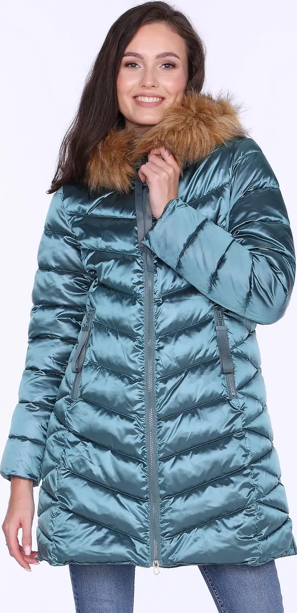 PERSO PERSO Woman's Women's winter casual jacket with nice eco fur on the hood