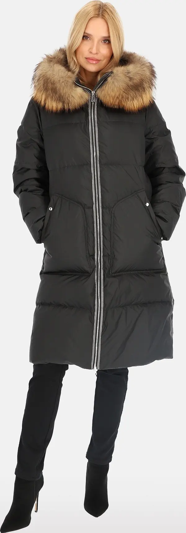 PERSO PERSO ženska elegantna perjana jakna