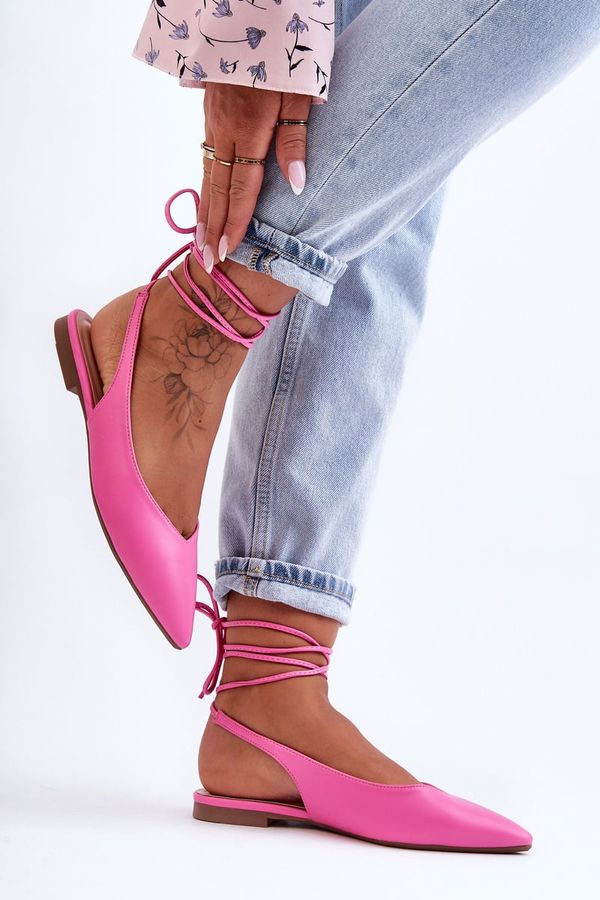 PG1 PG1 Women's Lace Ballet Flats Pink Lilly Ann