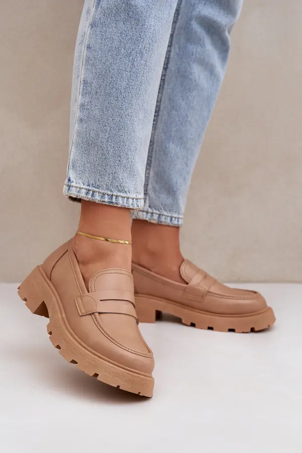 Boto PH2 Ladies Moccasins Made Of Eco Leather Beige Sendall