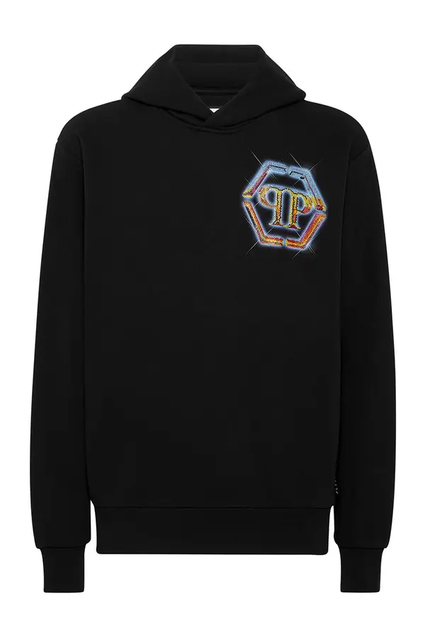 Philipp Plein Philipp Plein crna majica s kapuljačom