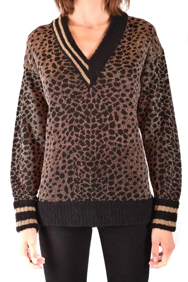 Pinko Pinko leopard džemper s V-izrezom