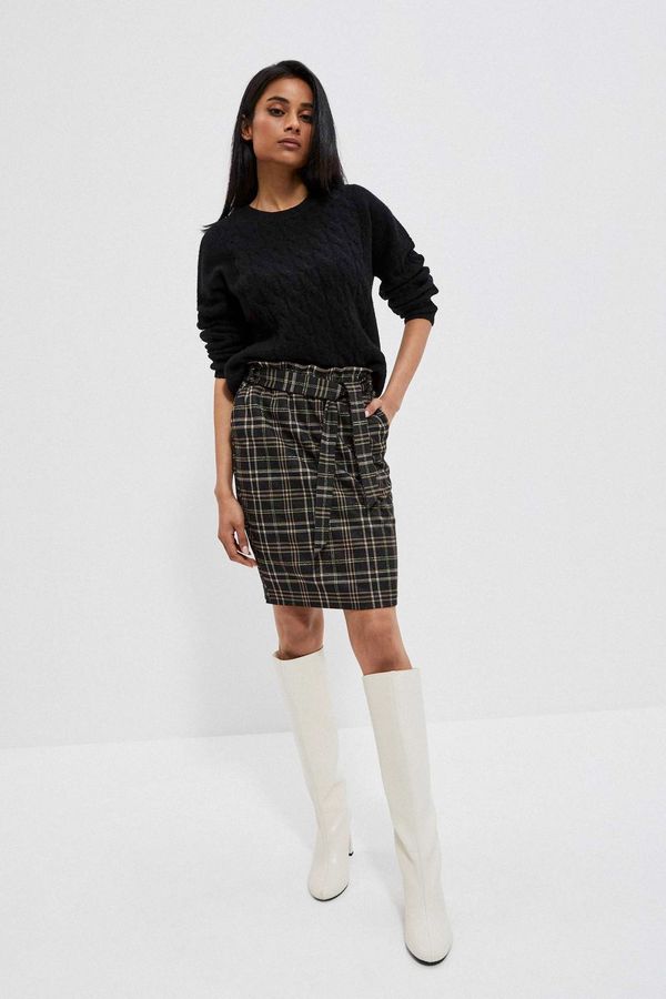 Moodo Plaid skirt with ties