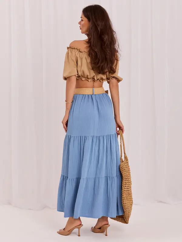 Italy Moda Plava maxi suknja za ljeto