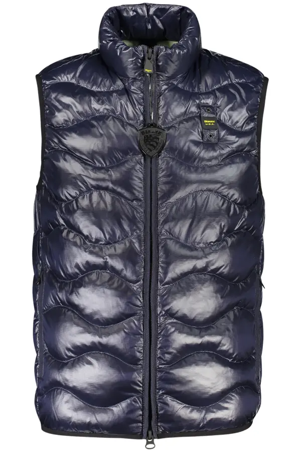 BLAUER APPAREL Plava muška majica s patentnim zatvaračem