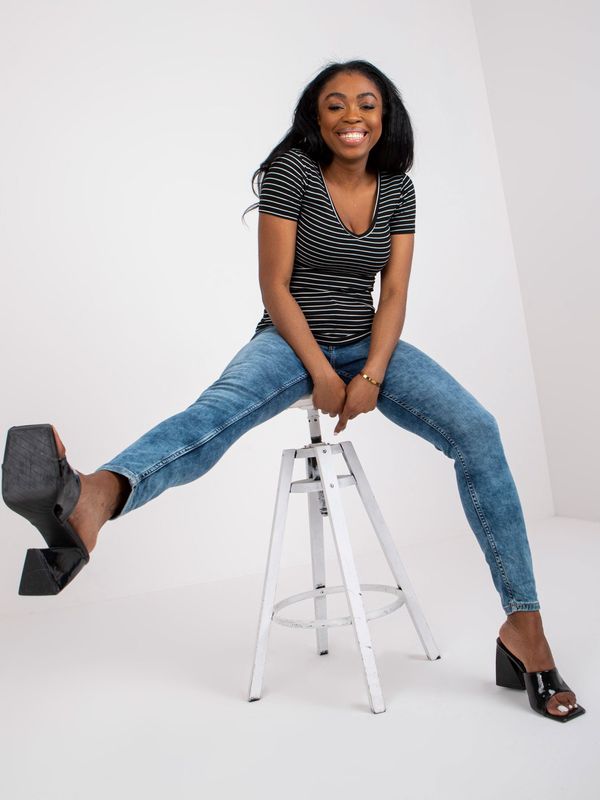 Fashionhunters Plave skinny traperice SUBLEVEL