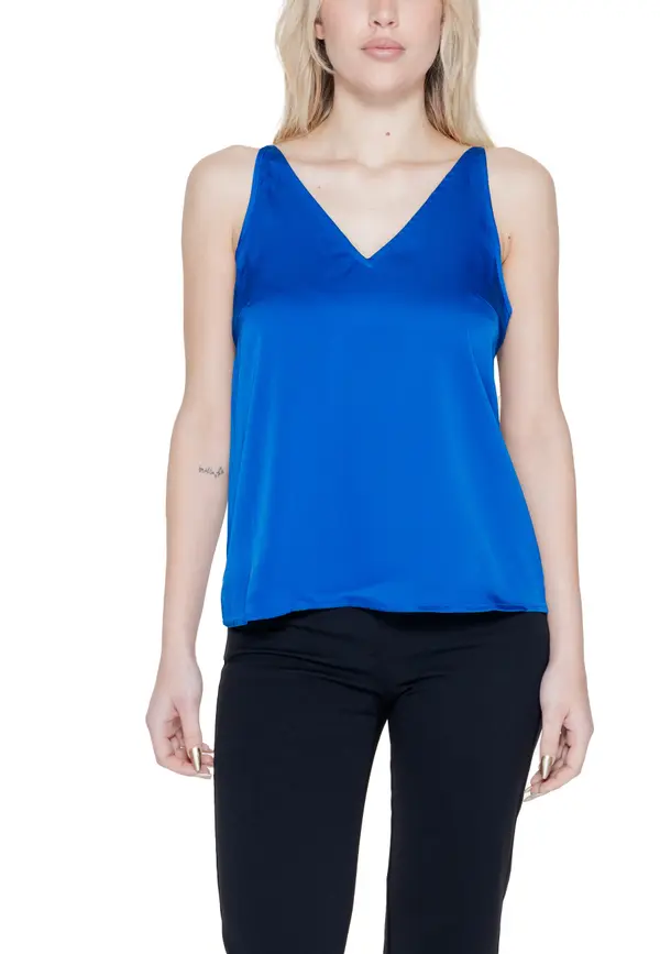 Vila Clothes Plavi top na naramenice Vila Clothes