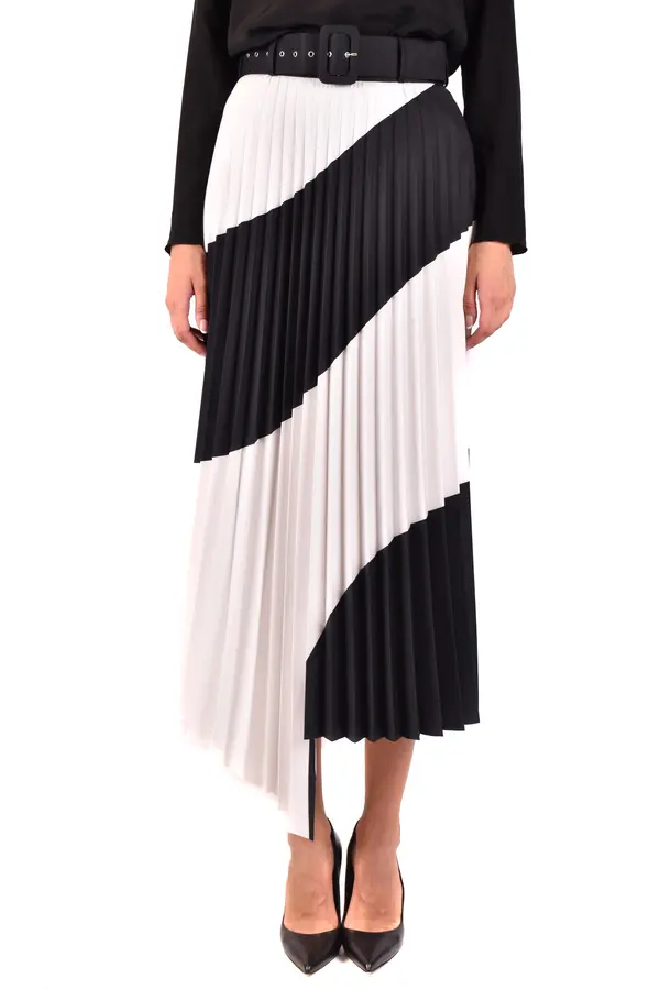 Off-White Plisirana suknja u crno-bijeloj kombinaciji