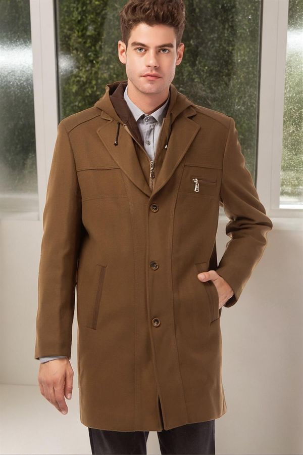 dewberry PLT8354 DEWBERRY SLIM-FIT COAT-LIGHT CAMEL