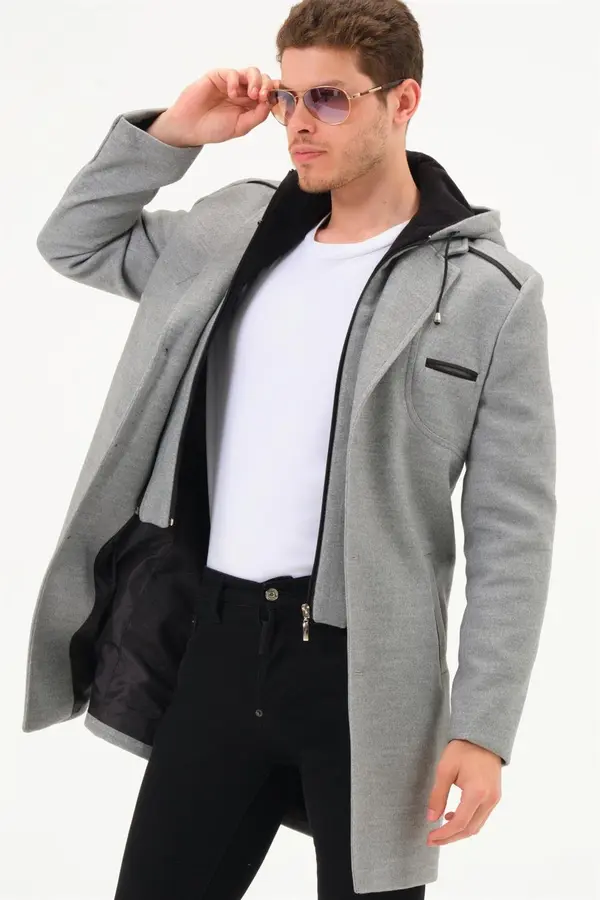 dewberry PLT8371 DEWBRRY MENS COAT-GREY