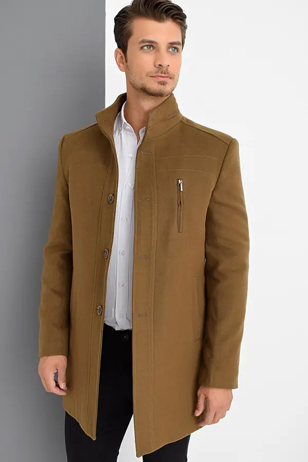 dewberry PLT9386 DEWBERRY MEN'S COAT-CAMEL